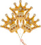 3 Pcs Large Gold Crown Balloons (38.2" x 35.4") - Durable Princess Birthday Party Decorations for Photoshoots,