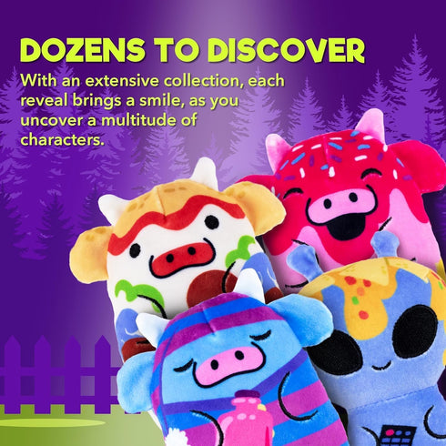 2 Pack Mystery Bags for Boys & Girls - Alien & Cow Plush Collectible Stocking Stuffer