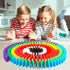 BigOtters Super Domino Blocks - 360PCS Bulk Kit, 12 Colorful Wooden Domino Blocks Educational Racing Game