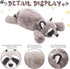 ARELUX Soft Raccoon Stuffed Animals:18inRaccoon Plush Cute Cuddly Body Pillow Hug Sleeping Fluffy Wild Animal Toys Bed Decor Plushie Doll Friends Family Member