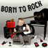 Born to Rock Glitter Banner - Music Note Garland for 1950's Rock and Roll Party Decorations, 1st Birthday Supplies