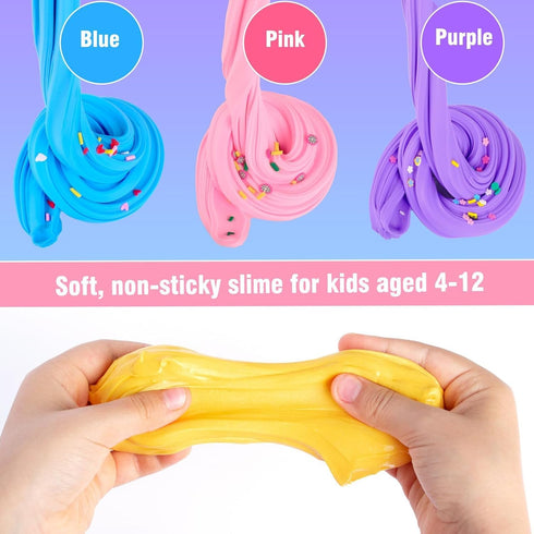 38 Pack Butter Slime Kit - Soft & Non-Sticky Sensory Fidget Toy - Educational Birthday Gift for Kids 6-12