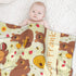 SIMIEEK Personalized Baby Blankets Gifts with Name, Custom Baby Boys Girls Bear Blankets Customized Name