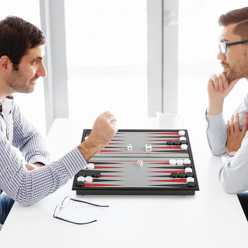 Andux Foldable Magnetic Backgammon Portable Board Game Set, CXSLQ-01 (S) 2205