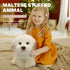 Realistic Plush Dog Toy - Lifelike Stuffed Animal, Fluffy Maltese Dog (Large)
