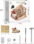 MIEBELY DIY Marble Run Model Building Kits, 3D Wooden Puzzles for Adults, Mechanical Gear Engineering Craft Toys