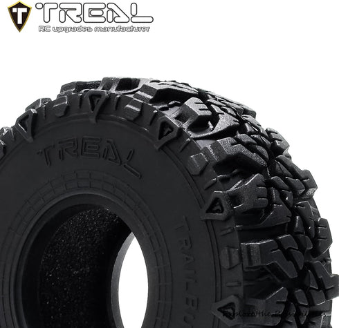 TREAL 1.0 Tires Soft Sticky RC Crawler Tires TrailBurner 62mm (4P) for 1/24 1/18 SCX24 AX24 FCX24 TRX4M by Treal
