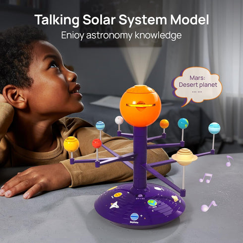 8 3 4 5+ Science Can Solar System for Kids, Talking Astronomy Solar System Model Kit, Planetarium Projector