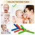Hollow Teething Tubes Toys for Babies, 5 Pack Silicone Teether Toy Tube for Infants 6-12 Months (Style C)