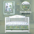 TrenD'Lay 4 set set Piece - Includes Comforter, Fitted sheet, Crib skirt and Bib. Unisex Baby Dinosaurs Crib bedding