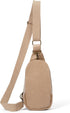 Crossbody Bag - Compact Small Diaper Bag with Plain Ivory Strap, Sling Bag for Women & Men