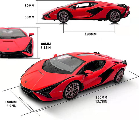 RASTAR RC Car 1/14 Scale 2.4Ghz Lamborghini Sian FKP 37, Radio Remote Control Toy Car Model Vehicle (Red)