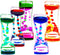 FKYTION Liquid Motion Bubbler Timer Pack of 5 Colorful Hourglass Liquid Bubbler Sensory