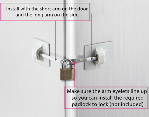Refrigerator Lock - White Without Padlock