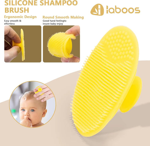 Set Baby Hair Brush and Comb for Newborns & Toddlers - Wooden Handle and Natural Soft Goat Bristles,Gentle Cradle Cap