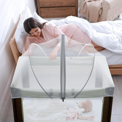 jiangcha Pack Pack N Play Tent Cover - Bassinet Cover for N Play/Travel Crib/Mini Crib/Playpen, Bassinet Mosquito Net