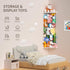 Kids Stuffed Animal Storage Organizer - Adjustable Length Wall Plush Holder for Nursery Playroom Bedroom (White)