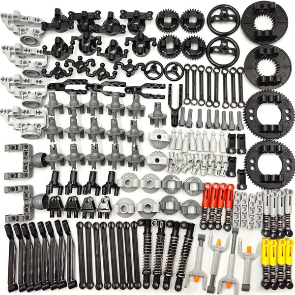 DSPITWOD MOC Technical Wheels Connectors, Rack Gear Car Building Brick Accessories, STEM Learning Kits for Kids