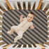 Pigsaly 27x39 Inch Crib Sheets Chocolate Balck Striped Baby Sheet for Standard Crib Mattress Boys Girls Toddler Bed