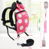 4 in 1 Toddler Harness Leash + Baby Anti Lost Wrist Link, Cute Child Safety Harness Tether, Child Walking Harness Wristband Assistant Strap Belt for Baby Girls(Rose Red)