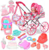 ALLROAD Baby Doll Stroller Toy Set with 12.5'' Doll and Accessories- 2 Doll