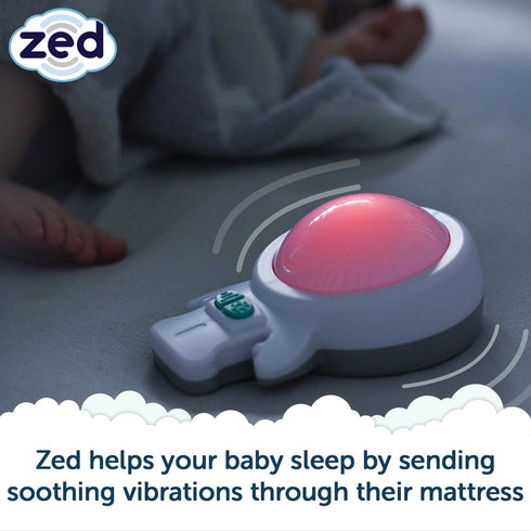 6 Zed by Rockit - Baby Sleep Aid Helps Your Baby Sleep, Vibration Modes and Calming Red Light, Place on Any Mattress