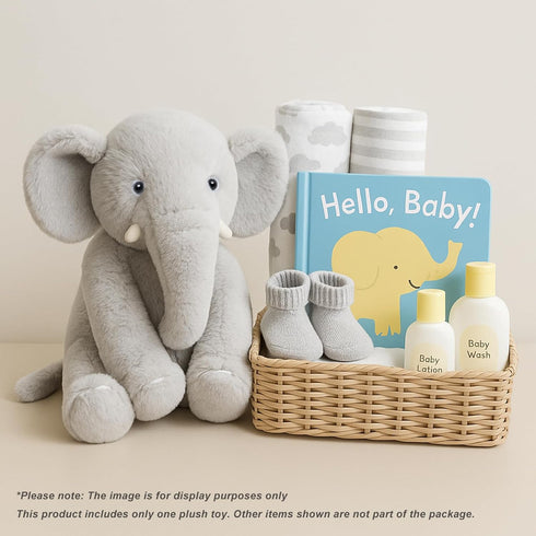 13" Gray Elephant Stuffed Animal - Plush Toy for Boys, Girls, Kids, Baby Shower, Bedtime, Birthday Gift