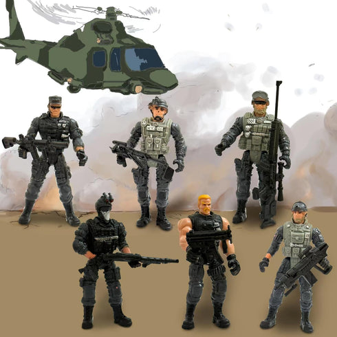 Army Men Toy Soldiers, Military Playset Toy with Weapon for Boys 4-7, Action Figures for Toddler Age 3+