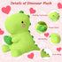 SQEQE Dinosaur Stuffed Animal, Soft Dino Plush Toy with Heart for Valentine's Day, 12 inch Gift for Her