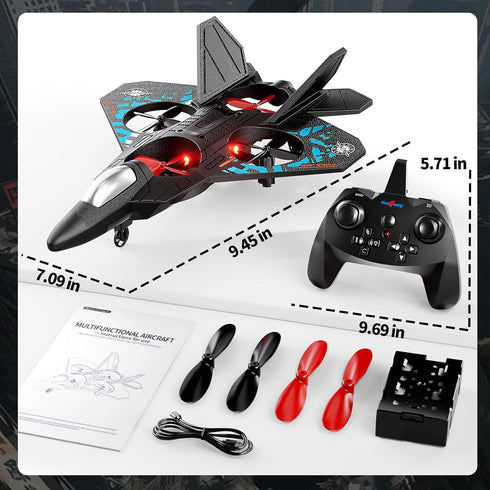 NIPLOOOW 4-8, 360 6 7 8 10 12 Foam Remote Control Airplanes Rc Planes for Kids Remote Control Planes Fighter Jet