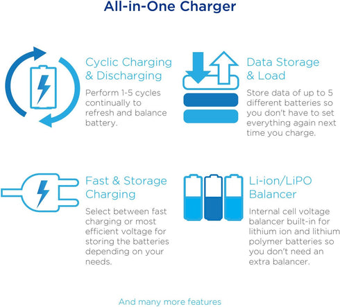 Tenergy 1S-6S Digital Battery Pack Charger - Li-Fe/Li-PO/NiCd/NiMH Packs Balance Charger Discharger with