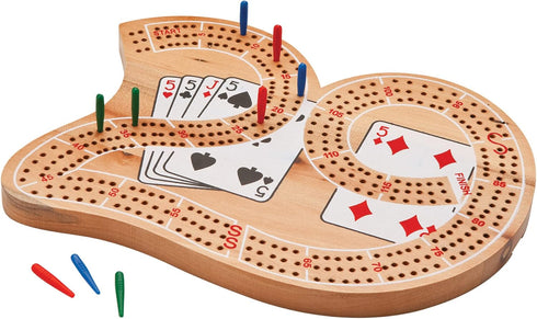 Mainstreet Classics Wooden Cribbage Board Game Set "29"