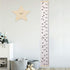 Kids Growth Chart, Wood Frame Fabric Canvas Height Measurement Ruler for Child's Room Decoration 7.9 x 79in (Triangle)