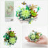 MEIEST Set,Creative Mini Building Blocks Succulent Plant Bonsai Model DIY Simulation Particle Flower Botanical