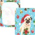 Bseiialft 52 28 Christmas Pugs Blue Crib Sheets for Boys Girls Soft and Breathable Cotton Baby Sheets for Standard Crib
