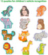 Animal Activities Toy Wooden Jigsaw Puzzles Book for Boys & Girls 2-4, Magnetic Puzzles for Toddlers 1-3, Travel