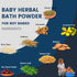 Generic 100% 150 Baby Herbal Bath Powder for Boy Babie, No Artificial Color Added, No Preservatives Added, Nature - gm