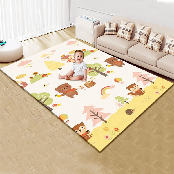 Poudee Baby Play Mat Foldable 74x50 Inch, Waterproof and Non-Slip Playmats, Safe