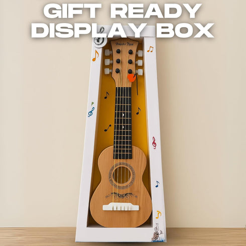 23" 6 Acoustic Guitar, Kids String Toy Guitar - Realistic Steel Strings - Beginner Practice First Musical Instrument