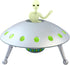 Off the Wall Toys Alien Glow-in-The-Dark UFO Space Ship with Bendable Action Figure Toy