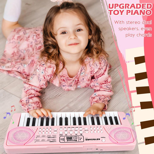 37 3/4/5/6 M SANMERSEN Kids Piano Keyboard with Microphone Keys Portable Electronic Keyboards for Beginners Musical Toy
