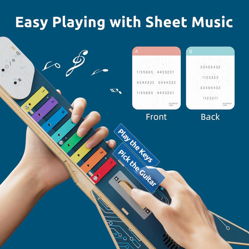 8-12, 3D 8+ Science Can STEM Science Kit for Kids Age DIY Electronics Guitar Building Kit, Wooden Puzzles Musical