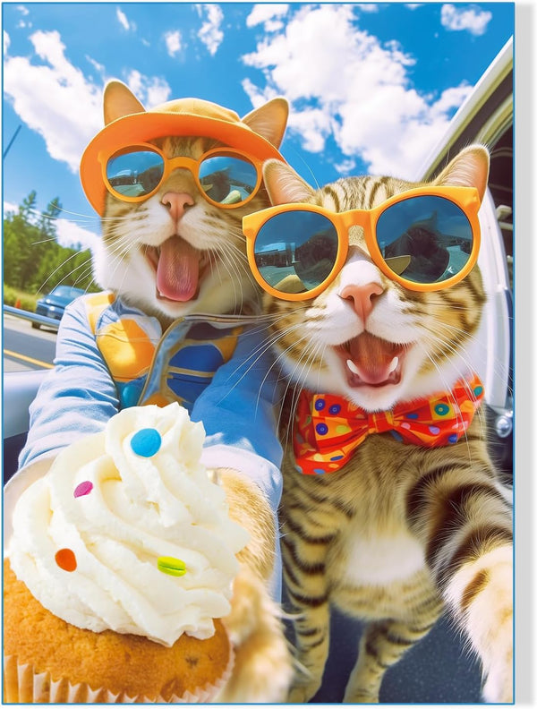 500 Pieces Jigsaw Puzzles - Happy Gift Idea for Adults, Teens, and Kids - Cats Selfie