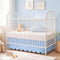 Hahafelt Scalloped Crib Skirt for Baby Girl Nursery, 28"x 52" with 14" Drop,