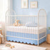 Hahafelt Scalloped Crib Skirt for Baby Girl Nursery, 28"x 52" with 14" Drop,