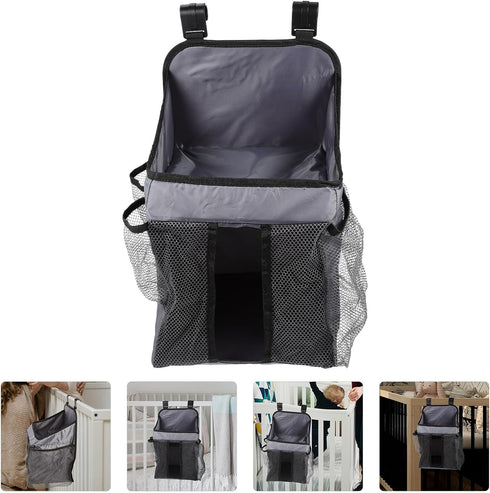 Multi-Compartment Hanging Diaper Organizer Bag for Newborns