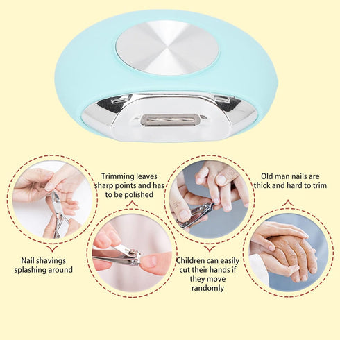 Trimmer Tyenaza Electric Nail Clippers, Automatic Baby Nail File Clippers Cutter Manicure Tool for Newborn Infant