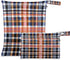 Haskirky Gouache Plaid 2 Pcs Cloth Diaper Wet Dry Bags,Waterproof and Washable Bag