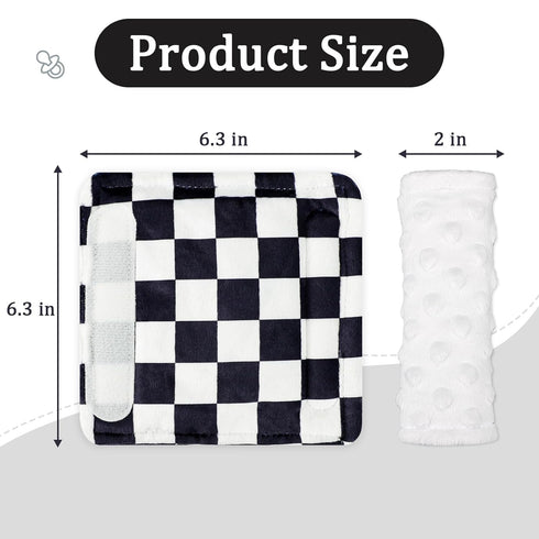 2Pcs DILIMI Baby Car Seat Belt Covers, Carseat Shoulder Strap Pads, Soft Minky Car Seat Neck Covers, Newborn Car Seat