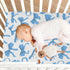 Caikeny 27 39 Fitted Crib Sheet for Boys Girls Cartoon Bows Baby Crib Sheets Blue Ribbon Bassinet Sheets Crib Mattress